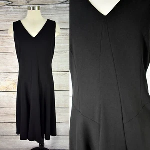 Coldwater Creek Fit & Flare Kleid 10P Stretch Strick schwere Nahtdetail Midi - Bild 1 von 2