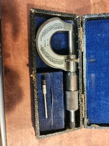 Vintage German 0-1" Micrometer With original case and more - Picture 1 of 8