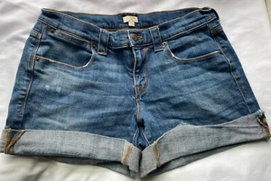 Pantalones cortos de mezclilla para mujer J Crew talla 28 tiro 7” entrepierna 7” algodón sin puños - Imagen 1 de 5
