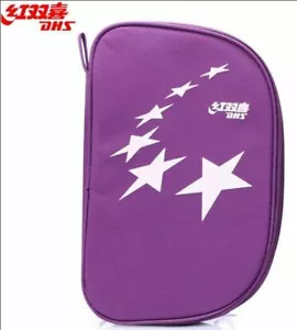 100% Genuine DHS (Double Happiness) Table Tennis Paddle Racket Pouch Bag Case - Foto 1 di 6