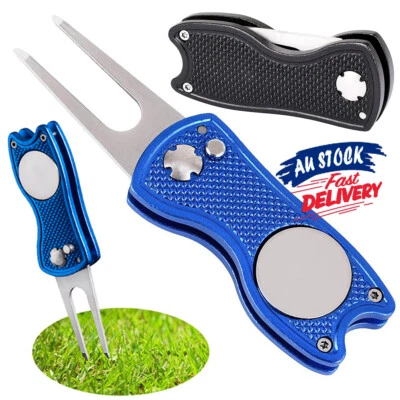 Steel Divot Repair Tool Cleaner Pitch Putting Golf Groove Pitchfork  Ball Fork - image 1 of 4