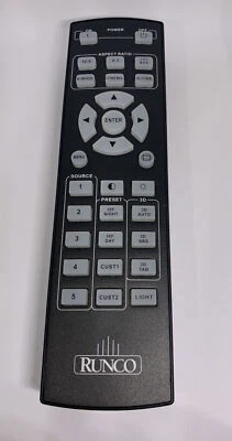 Mando a distancia original OEM Runco UR30AEC073T para proyector Runco Foto 1 de 4