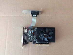 PNY GEFORCE GT710 2 GB DDR3 PCIE HDMI DVI VGA LOW PROFILE GRAPHICS VIDEO CARD - Picture 1 of 6