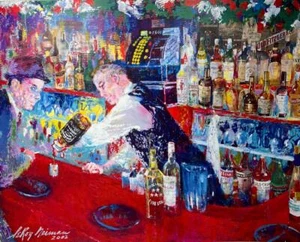 Leroy Neiman Frank at Rao's Litografía Frank Sinatra NYC Restaurante Whisky Arte - Imagen 1 de 4