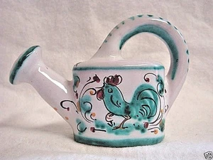 Watering Sprinkling Can Shaped Pepper Shaker w/ ROOSTER Design - ITALY - Picture 1 of 6