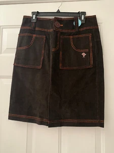 Mon Petit Oiseau Anthropologie Damen braun Cord Baumwolle Rock Größe 6, 8 Neu mit Etikett - Bild 1 von 6