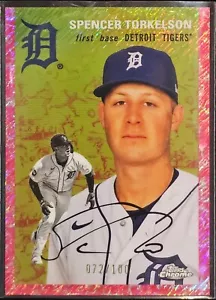 2023 Topps Platinum Anniversary- Spencer Torkelson - Fuschia Lava - #/100 - Picture 1 of 3