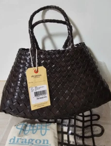 Dragon Diffusion Santa Croce 8893 Marrone Scuro | Borsa Tote Bag in Pelle FedEx - Foto 1 di 8