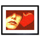 Graffiti Woman Love Heart Framed Wall Art Print 12x16 Inch