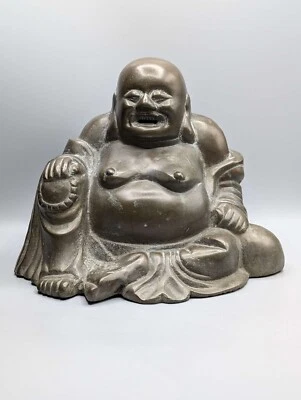 Large Chinese bronze of Budai, the laughing Buddha, with rich patina, Antique  - Image 1 of 4