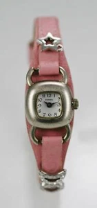 Fossil Uhr Damen Edelstahl Silber Rosa Leder Wasserdicht Weiß Quarz - Bild 1 von 3