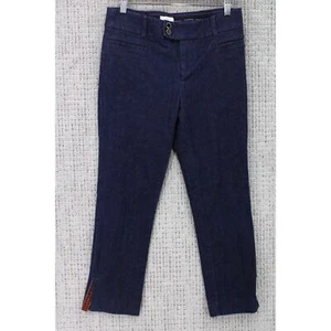 Anthropologie The Essential Pants Womens Size 6 Blue Medium Washed Zipper Ankles - Picture 1 of 10
