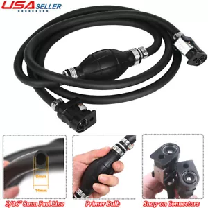 5/16" 8mm Fuel Line Hose Bulb Kit Outboard Boat Engine Tank Connector For Yamaha - Picture 1 of 11