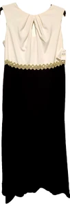 Women's Alex Evenings Gown Size 22W Black & White w/ Beaded Waist Embellishment - Picture 1 of 10