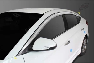 SAFE Chrome weather shields 8p for 2016 - 2018 Hyundai Elantra AD 4dr sedan - Picture 1 of 11