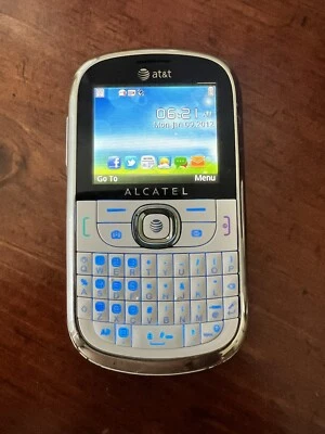 Alcatel One Touch 871A - White and Silver AT&T Cellular OneTouch Phone Tested - Image 1 of 4