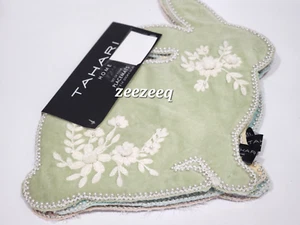 Tahari Easter Floral Pastel Pearl Bunny Rabbit Placemats SET of 4 - Picture 1 of 4
