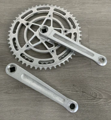 STRONGLIGHT CRANKSET DOUBLE 42-52 TOOTH 170 MM ARM LENGTH FRENCH PEDAL THREADS - Image 1 of 4
