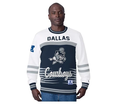 NFL Dallas Starter Hombre Plan de Juego Retro Polar Cuello Redondo 4XL Foto 1 de 2