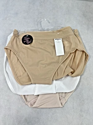 NWT 3 Pair Women's XL (Sz 8) Bali DFMEH3 Under Panties Pants Beige White Blush - Image 1 of 4