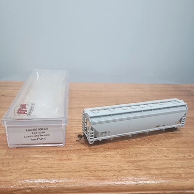 ATLAS N Scale 50 000 625 ACFX 5250 Atlantic & Western #153135 4-Hopper Car NOS  - Image 1 of 4