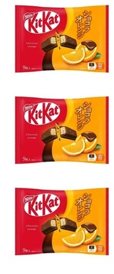Japanese kitkats mini chocolate limit flavor orange chocolat nuts flavor 3 BAGS - Image 1 of 2