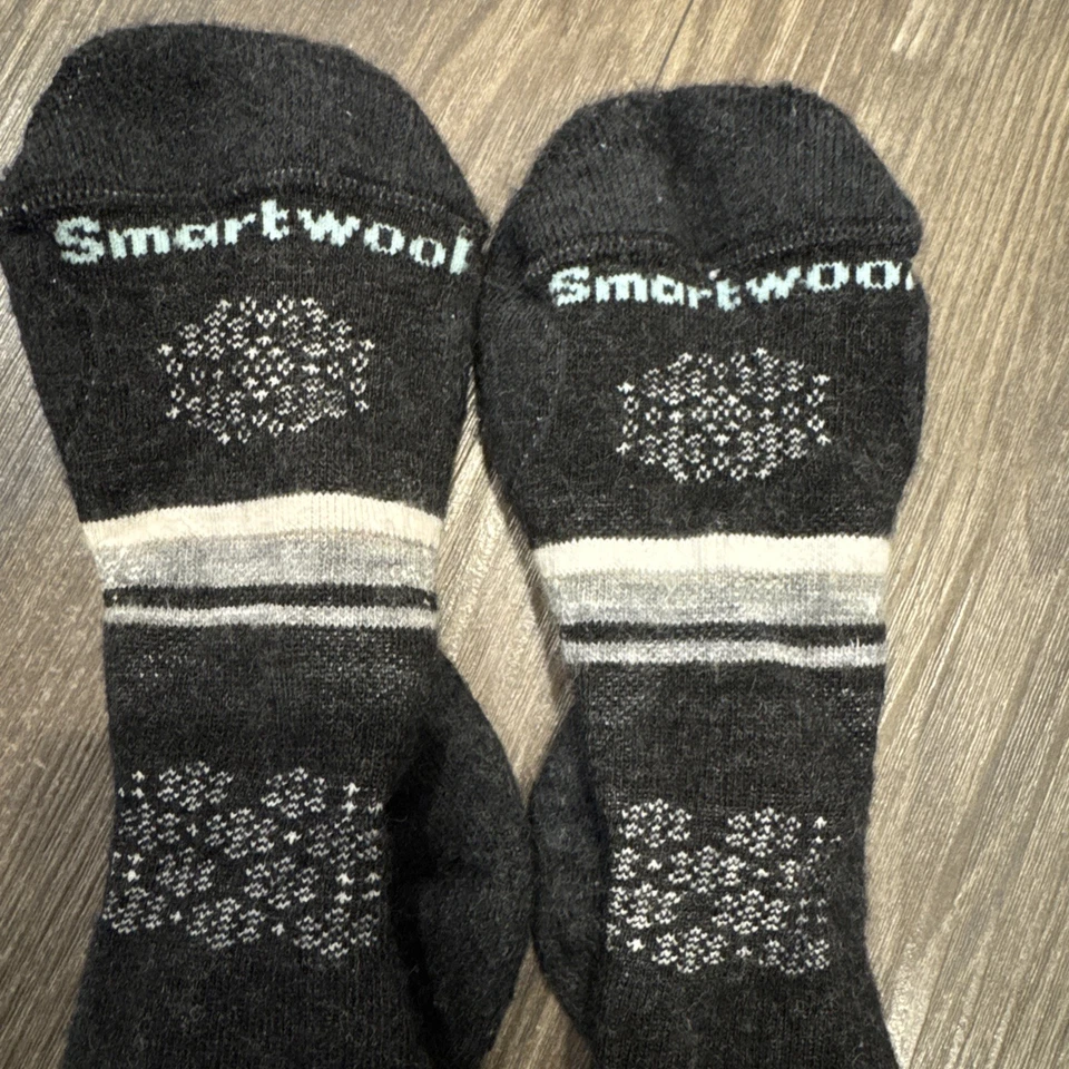 Calcetines de esquí Smartwool negros grises estampados mezcla de lana merino adulto medio cálido Foto 1 de 4