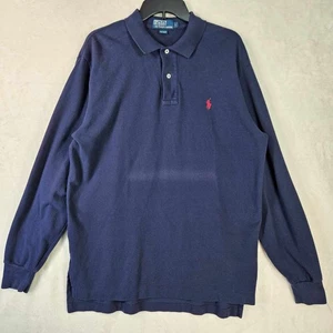 Polo Ralph Lauren Informal Polo Para Hombre Grande Manga Larga Azul - Imagen 1 de 8