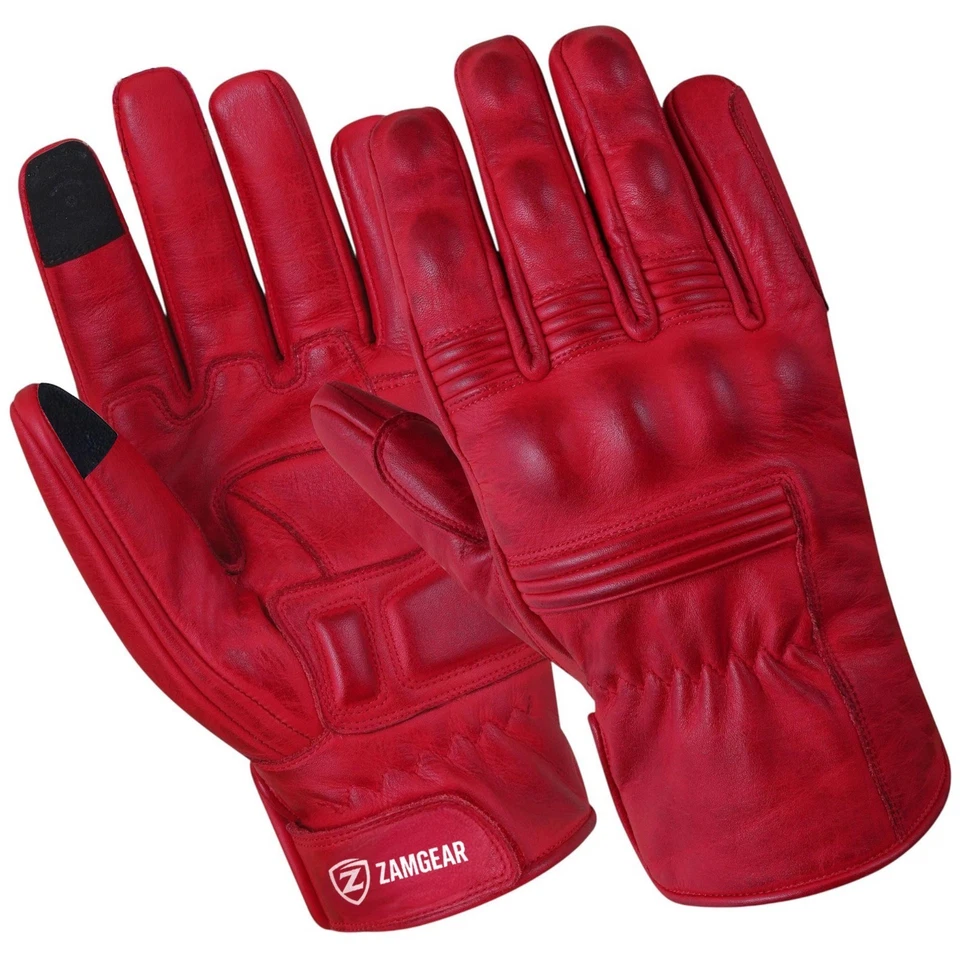 Riding Gloves Summer Motorcycle Leather Protective Touchscreen Biker Armor - Image 1 of 4