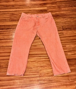 Levi's 501 Jeans White Oak Cone Denim Men's 40x29 Pink Button-fly Straight Leg - Picture 1 of 11