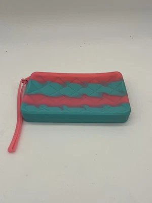 Bolso de goma para dama muñeca verde azulado y rosa intenso Foto 1 de 4