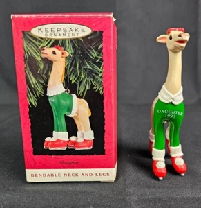 Hallmark Keepsake Christmas Ornament 1993 DAUGHTER Giraffe Ice Skating - Picture 1 of 5