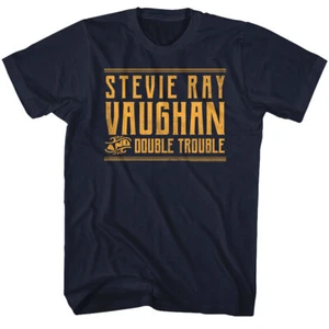 Stevie Ray Vaughan And Double Trouble Band Logo Men's T Shirt Rock Music Merch - Picture 1 of 3