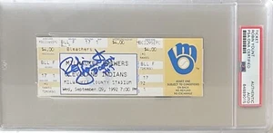 Robin Yount Autograph Signed 9/9/92 Ticket w/ 3000th Hit - PSA/DNA HOF - Picture 1 of 1