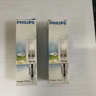 18W SES Halogen COOKER HOOD Lamp LIGHT BULBS E14 CLEAR COOKERHOOD x 2 Philips - Image 1 of 4
