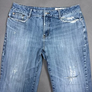 Diesel Jeans Mens 36x28 Blue Denim Pants Washed Out Trashed Destroyed Distressed - Picture 1 of 19