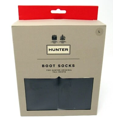 Hunter Original Mujer Botas Altas Calcetines Polar Reciclado Negro Med 5-7 Logo Nuevo Foto 1 de 4