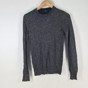 Joseph womens knit sweater jumper S black lurex merino blend 105261 - Picture 1 of 10
