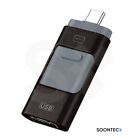 SOONTEC 128 GB SCHWARZ 3.0 USB-Stick Memory Stick 3 in1 USB-C/PC/iPhone