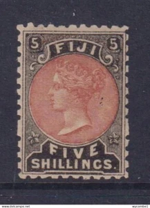 FIJI - 1882 Queen Victoria 5s (SG69a) Hinged Mint - Picture 1 of 2