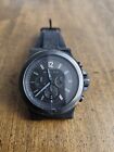 Michael Kors Mk8152 Dylan Black Silicone Band Chronograph Men's Watch Pre-owned 
