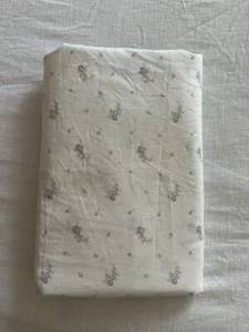 Simply Shabby Chic Lavender Calico Queen Flat Sheet Lavender Violet 100% Cotton - Picture 1 of 5