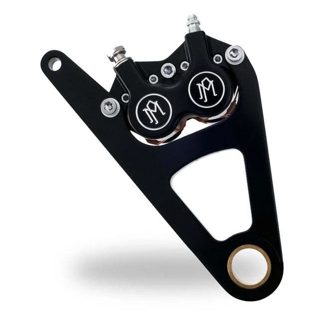 Performance Machine Motorcycle Right Front 4-P Caliper Bracket Black - 11.5 Inch - Image 1 of 1