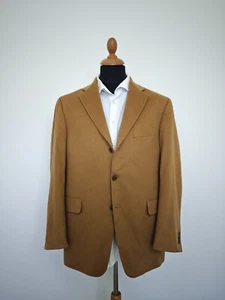 Arnold Brant Blazer Jacket 100% Cashmere Camel Brown US42 EU52 Coat Mens Elegant - Picture 1 of 16
