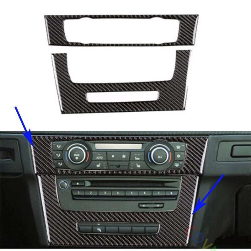 Panel de control de interruptor de CA de consola de fibra de carbono para BMW M3 E90 2008-2013 automático Foto 1 de 1