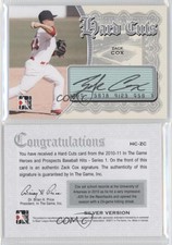 2011 ITG Heroes and Prospects Hard Cuts Silver /24 Zack Cox #HC-ZC Auto
