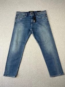 Revtown Decade Jeans Mens 36x30 Blue Selvage Tapered Legs Linen Blend - Imagen 1 de 14