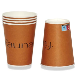 800x Fauna Kaffeebecher 0,3L Coffee to go Pappbecher Trinkbecher Braun (16x50er) - Bild 1 von 4