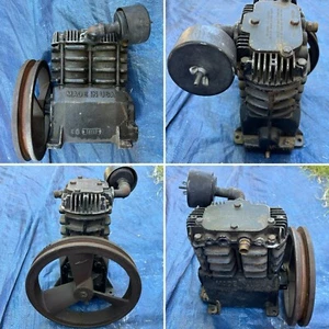 Cast Iron Air Compressor Pump Head With 10” Diameter Flywheel 43lbs 🇺🇸USA MADE - Picture 1 of 19
