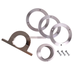 Universal 2" Swivel Base Floor Mount & 2" Chrome Steering Column Drop Comb New - Picture 1 of 6